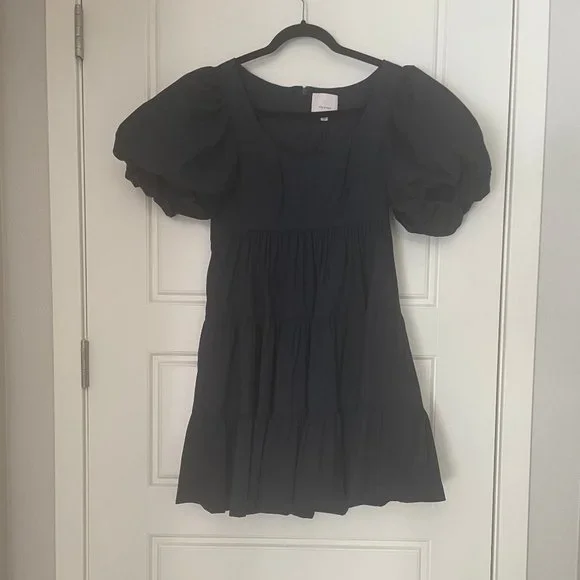 CINQ A SEPT ETHEL A-LINE BABYDOLL DRESS NAVY BLUE SIZE 2 NWT - Picture 14 of 16